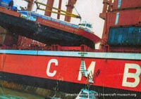 AP1-88 hovercraft - shipping Tenacity -  (credit: The <a href='http://www.hovercraft-museum.org/' target='_blank'>Hovercraft Museum Trust</a>).